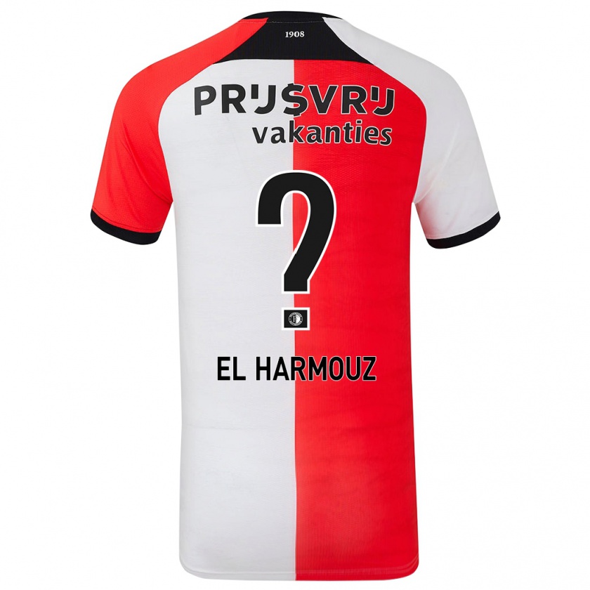 Kandiny Heren Nassim El Harmouz #0 Rood Wit Thuisshirt Thuistenue 2024/25 T-Shirt