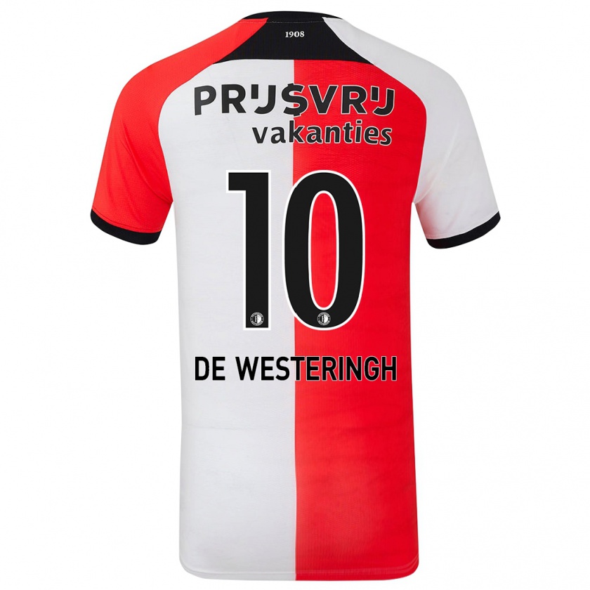 Kandiny Heren Kirsten Van De Westeringh #10 Rood Wit Thuisshirt Thuistenue 2024/25 T-Shirt België