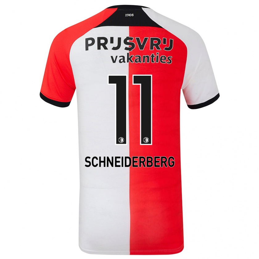 Kandiny Uomo Maglia July Schneiderberg #11 Rosso Bianco Kit Gara Home 2024/25 Maglietta