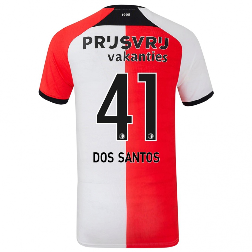 Kandiny Heren Giuliany Ben-David Dos Santos #41 Rood Wit Thuisshirt Thuistenue 2024/25 T-Shirt België