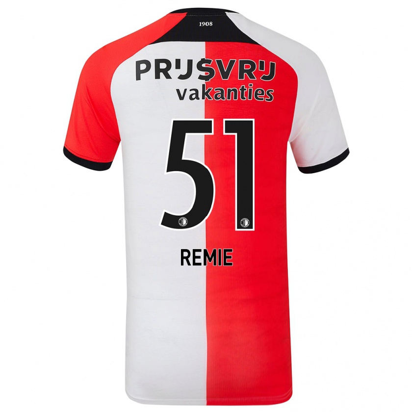 Kandiny Uomo Maglia Devin Remie #51 Rosso Bianco Kit Gara Home 2024/25 Maglietta