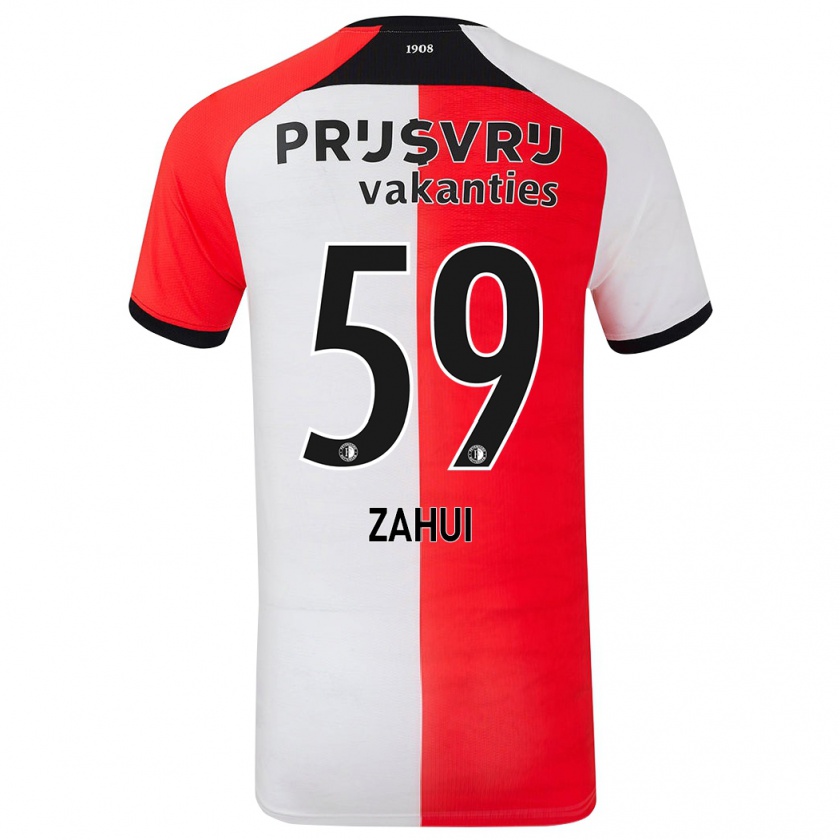 Kandiny Uomo Maglia Nesta Zahui #59 Rosso Bianco Kit Gara Home 2024/25 Maglietta