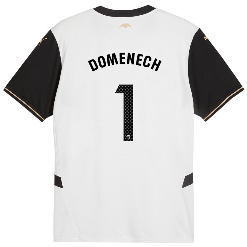 Kandiny Uomo Maglia Jaume Doménech #1 Bianco Nero Kit Gara Home 2024/25 Maglietta