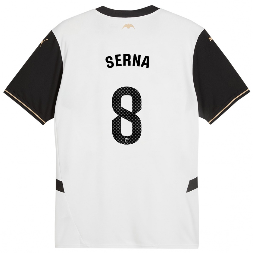 Kandiny Uomo Maglia Liced Serna #8 Bianco Nero Kit Gara Home 2024/25 Maglietta