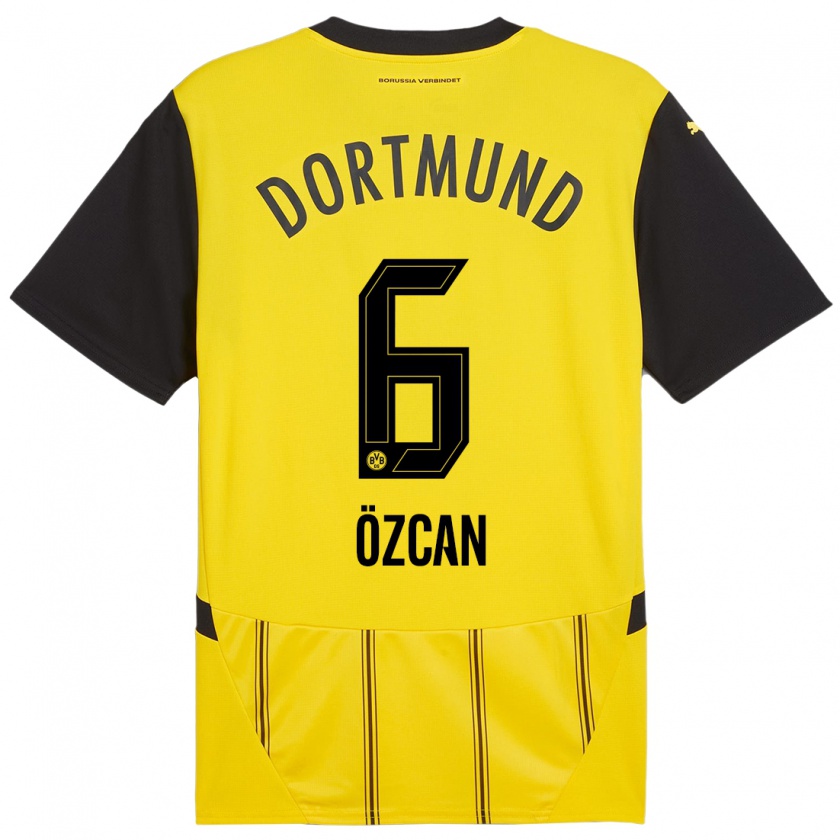 Kandiny Uomo Maglia Salih Özcan #6 Giallo Nero Kit Gara Home 2024/25 Maglietta