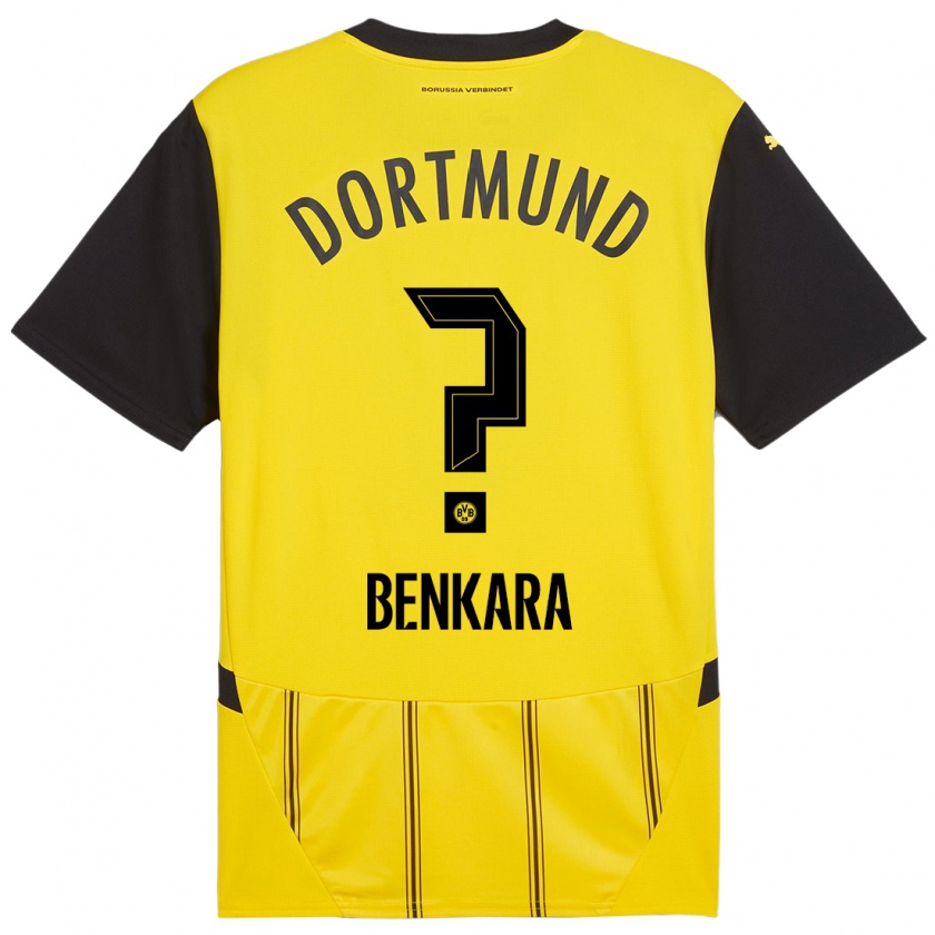 Kandiny Uomo Maglia Elias Benkara #0 Giallo Nero Kit Gara Home 2024/25 Maglietta