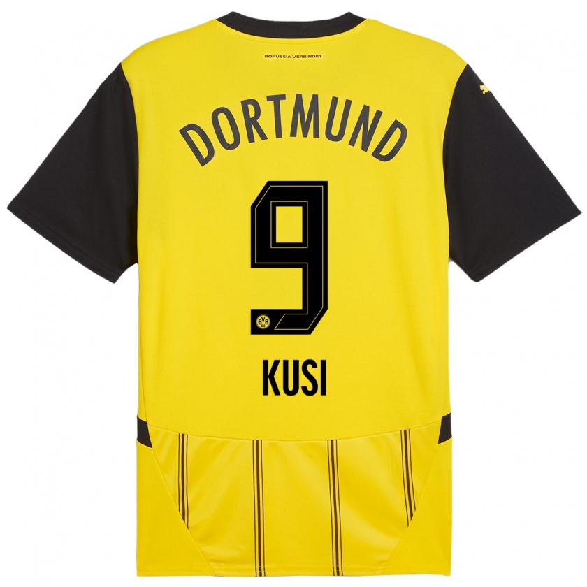 Kandiny Uomo Maglia Jemain Kusi #9 Giallo Nero Kit Gara Home 2024/25 Maglietta