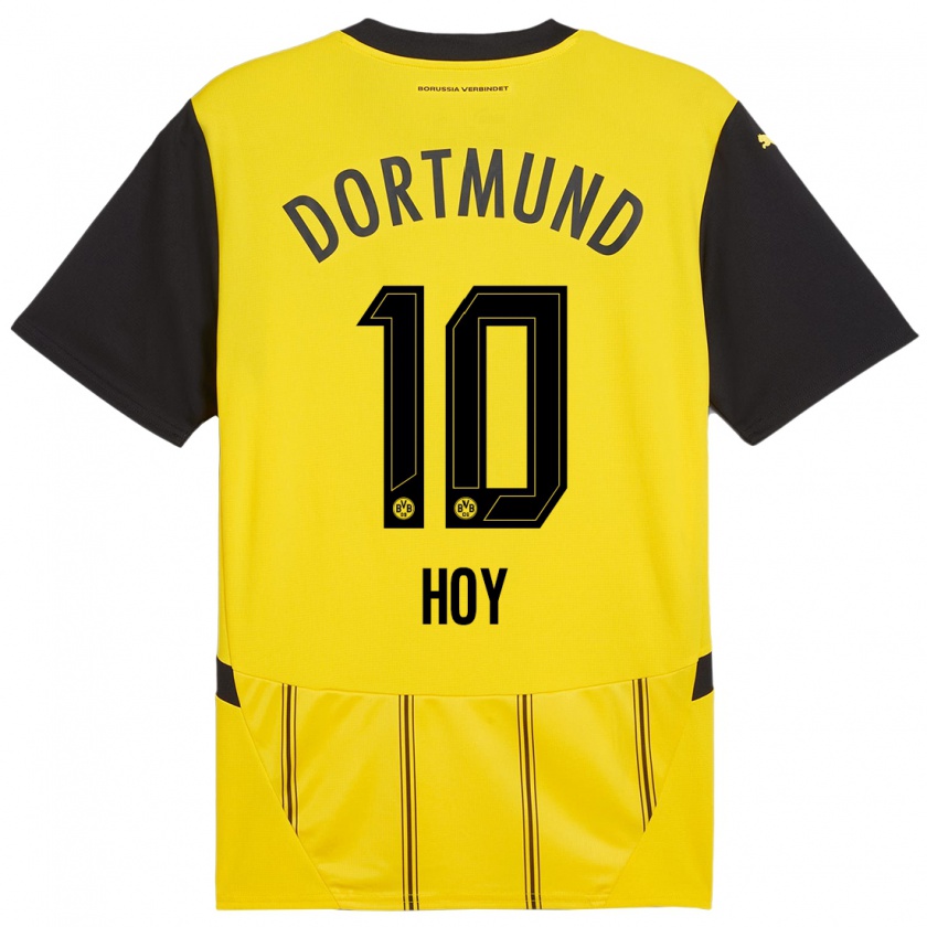 Kandiny Uomo Maglia Justin Hoy #10 Giallo Nero Kit Gara Home 2024/25 Maglietta