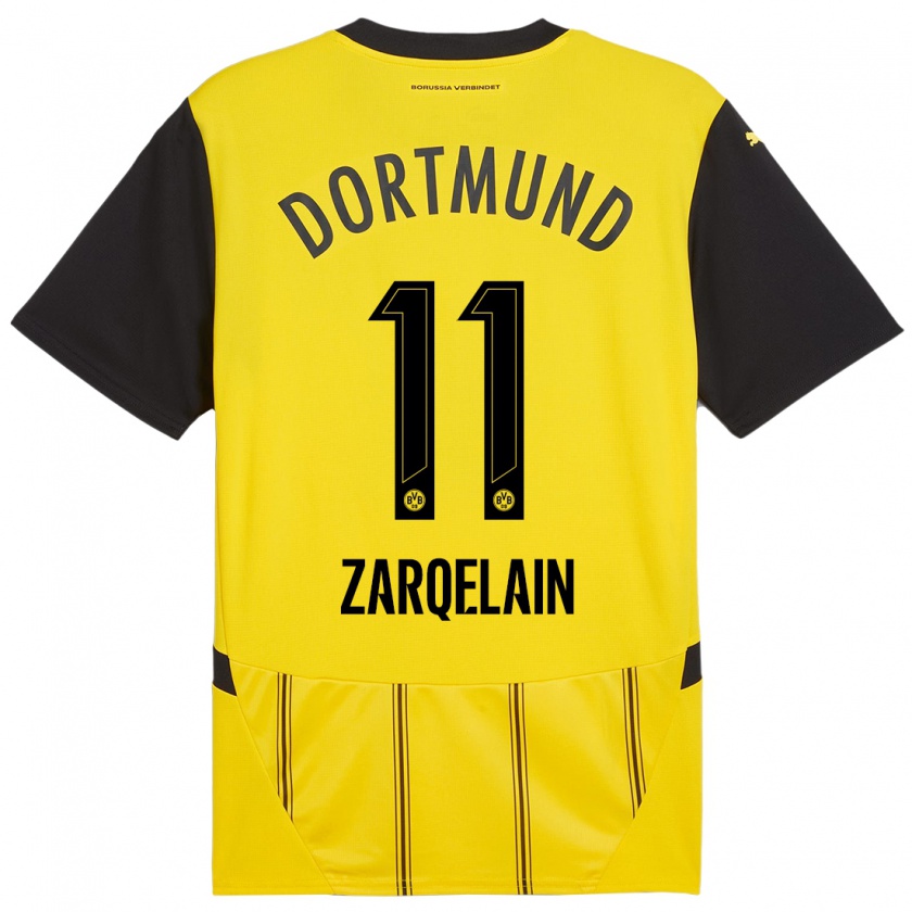 Kandiny Uomo Maglia Fadi Zarqelain #11 Giallo Nero Kit Gara Home 2024/25 Maglietta