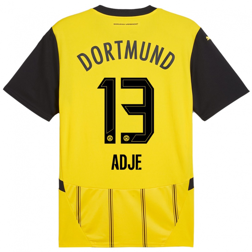 Kandiny Uomo Maglia Miguel Adje #13 Giallo Nero Kit Gara Home 2024/25 Maglietta