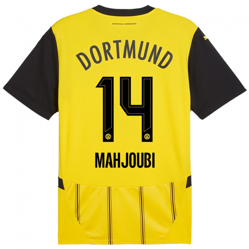 Kandiny Uomo Maglia Anas Mahjoubi #14 Giallo Nero Kit Gara Home 2024/25 Maglietta