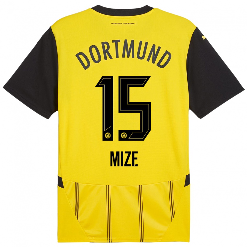 Kandiny Uomo Maglia Jack Mize #15 Giallo Nero Kit Gara Home 2024/25 Maglietta