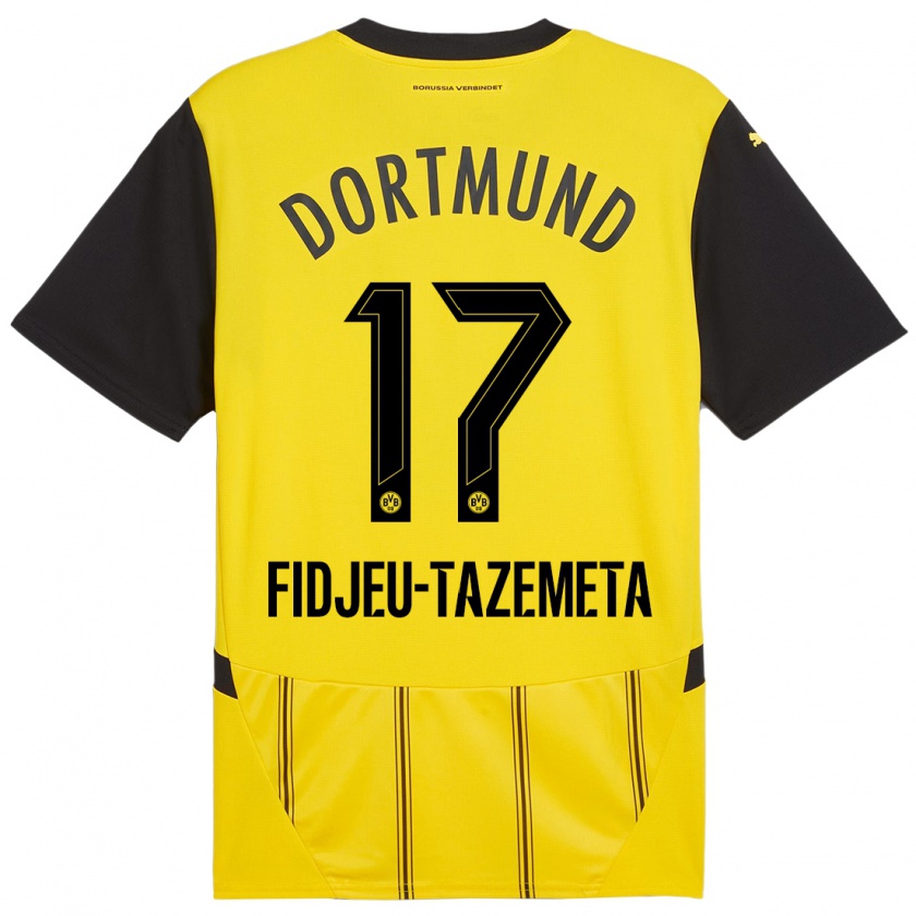 Kandiny Uomo Maglia Thierry Fidjeu-Tazemeta #17 Giallo Nero Kit Gara Home 2024/25 Maglietta