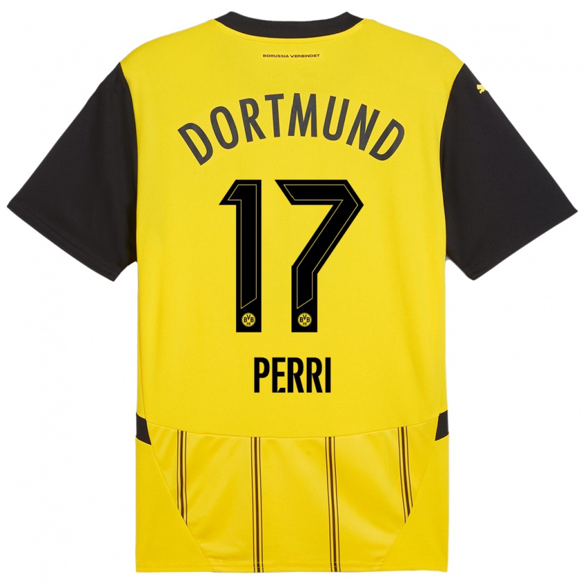 Kandiny Uomo Maglia Luca Perri #17 Giallo Nero Kit Gara Home 2024/25 Maglietta