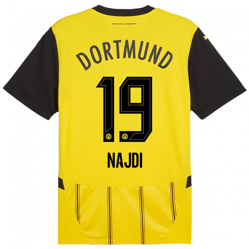 Kandiny Uomo Maglia Ahmad Najdi #19 Giallo Nero Kit Gara Home 2024/25 Maglietta