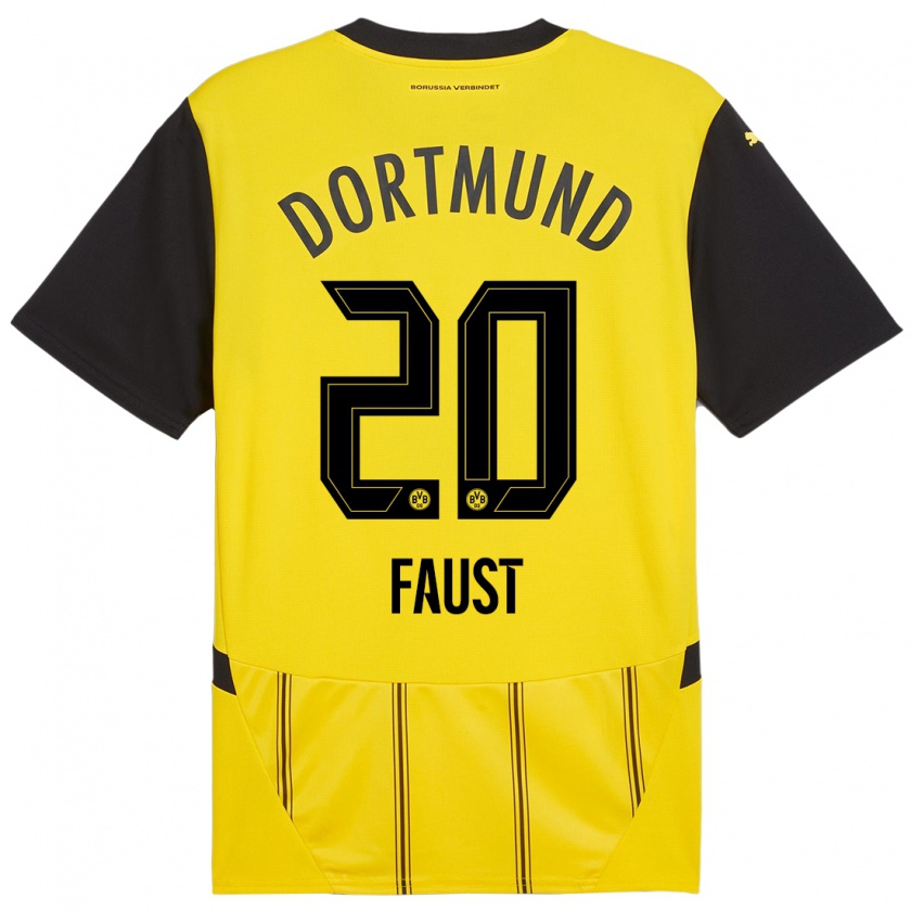 Kandiny Uomo Maglia Tom Faust #20 Giallo Nero Kit Gara Home 2024/25 Maglietta