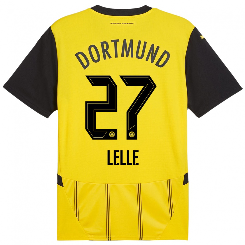 Kandiny Uomo Maglia David Lelle #27 Giallo Nero Kit Gara Home 2024/25 Maglietta