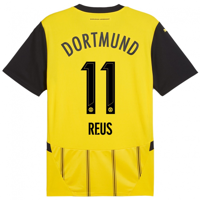 Kandiny Uomo Maglia Marco Reus #11 Giallo Nero Kit Gara Home 2024/25 Maglietta