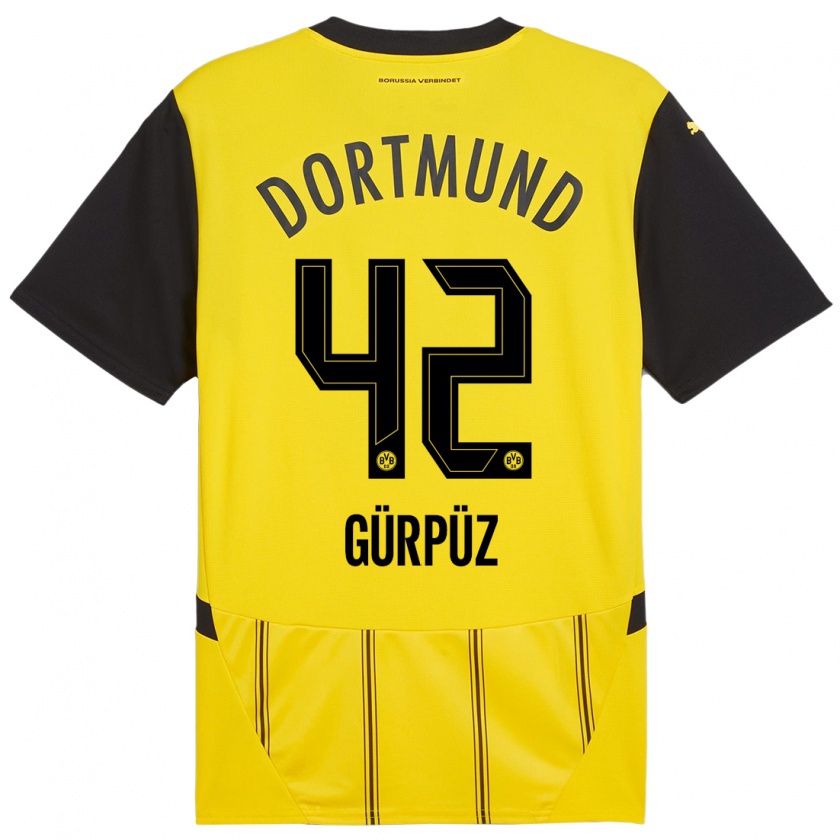 Kandiny Uomo Maglia Goktan Gurpuz #42 Giallo Nero Kit Gara Home 2024/25 Maglietta