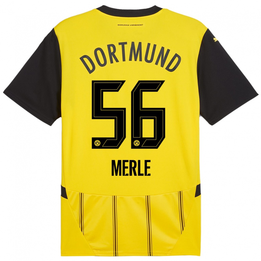 Kandiny Uomo Maglia Albers Merle #56 Giallo Nero Kit Gara Home 2024/25 Maglietta