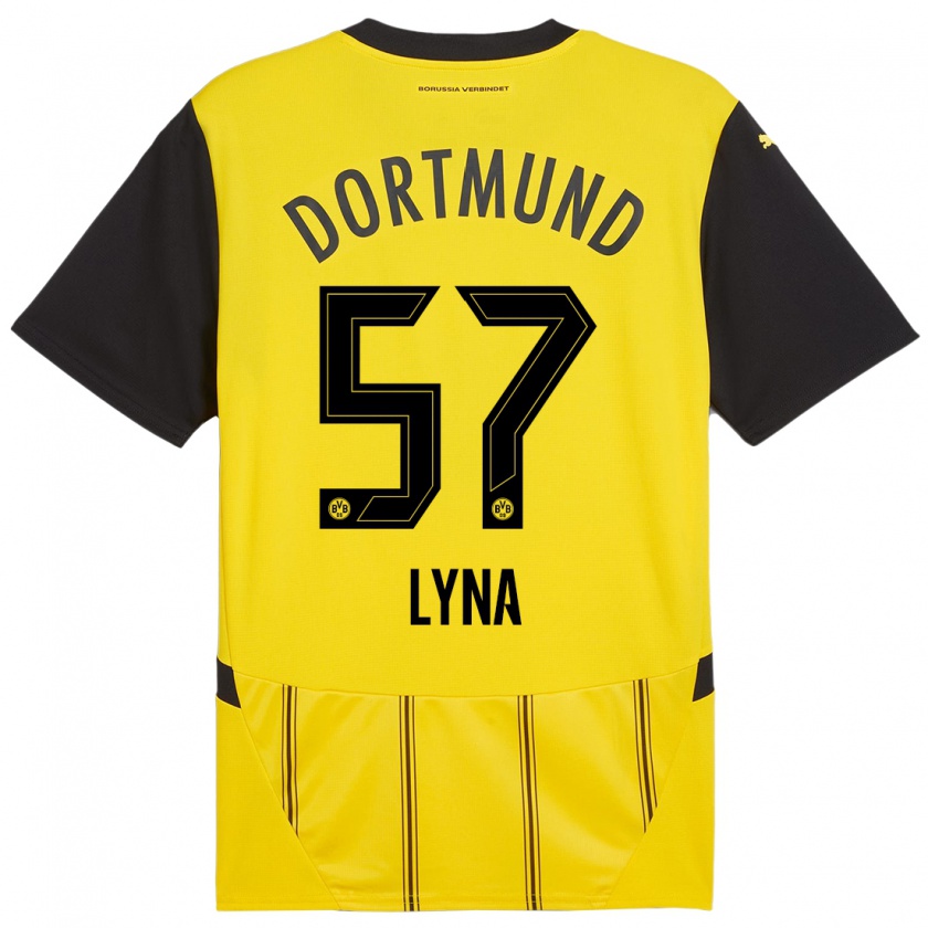 Kandiny Uomo Maglia Schwarz Lyna #57 Giallo Nero Kit Gara Home 2024/25 Maglietta