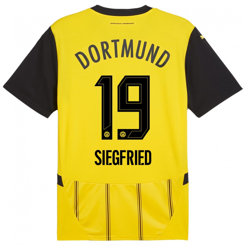 Kandiny Uomo Maglia Janz Siegfried #19 Giallo Nero Kit Gara Home 2024/25 Maglietta