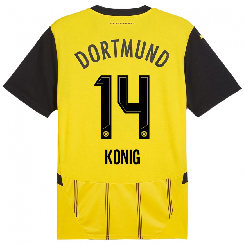 Kandiny Uomo Maglia Raul Konig #14 Giallo Nero Kit Gara Home 2024/25 Maglietta