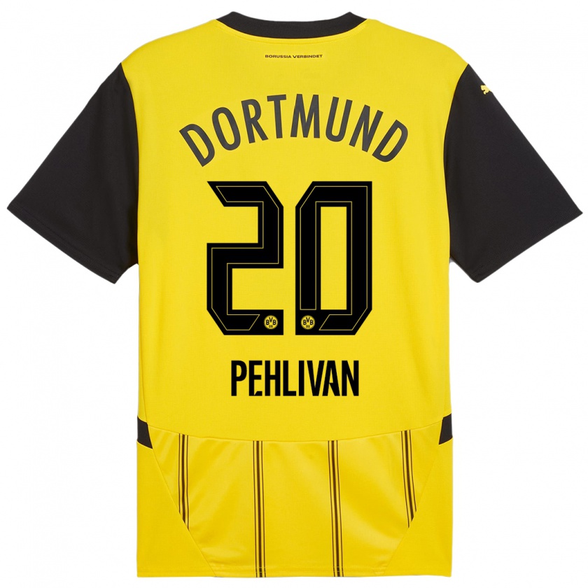 Kandiny Uomo Maglia Miran Pehlivan #20 Giallo Nero Kit Gara Home 2024/25 Maglietta