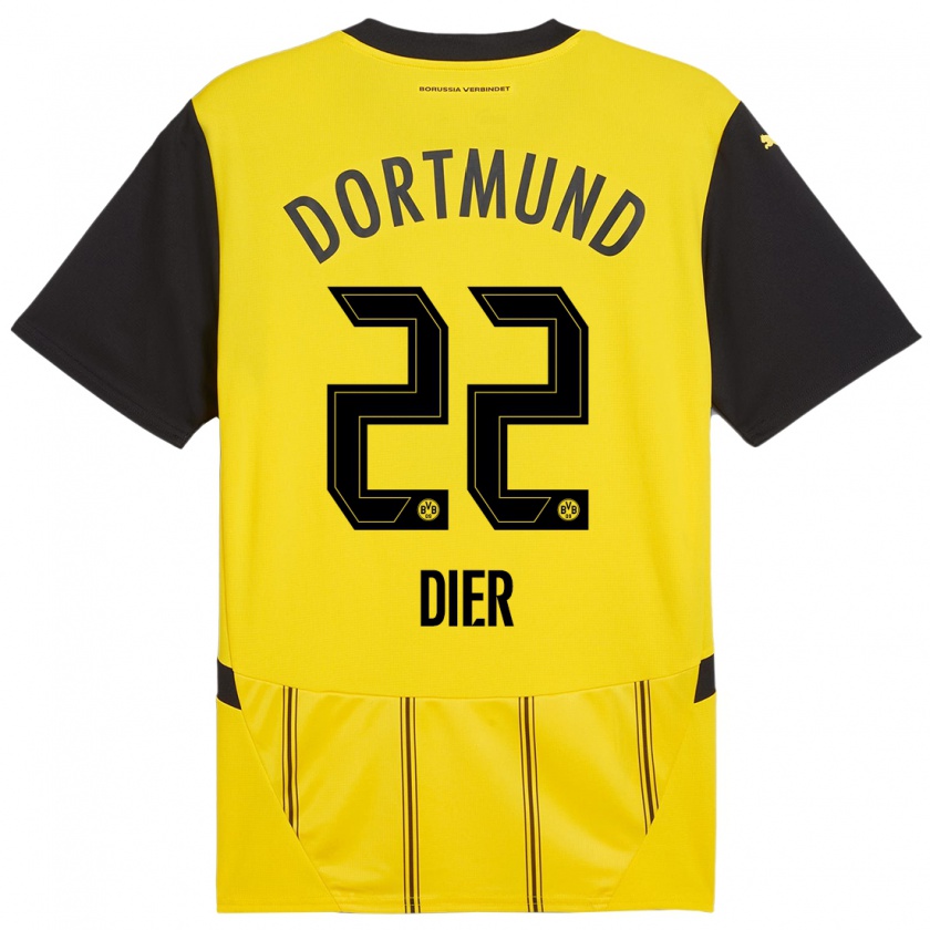 Kandiny Uomo Maglia Henrik Dier #22 Giallo Nero Kit Gara Home 2024/25 Maglietta