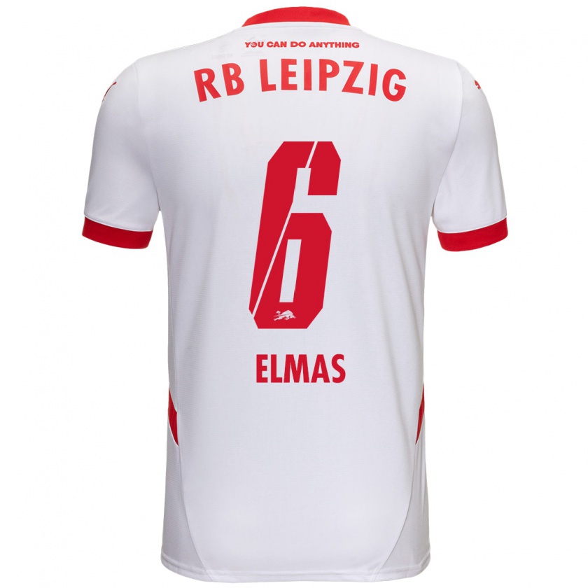 Kandiny Uomo Maglia Eljif Elmas #6 Bianco Rosso Kit Gara Home 2024/25 Maglietta