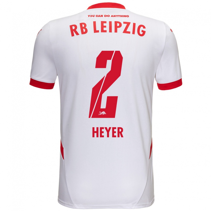 Kandiny Herren Friedrich Heyer #2 Weiß Rot Heimtrikot Trikot 2024/25 T-Shirt Österreich