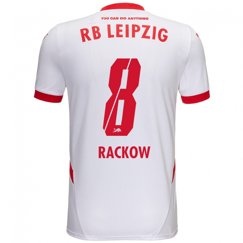 Kandiny Herren Gianna Rackow #8 Weiß Rot Heimtrikot Trikot 2024/25 T-Shirt Österreich