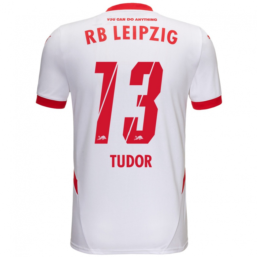 Kandiny Herren Aaron Tudor #13 Weiß Rot Heimtrikot Trikot 2024/25 T-Shirt Österreich