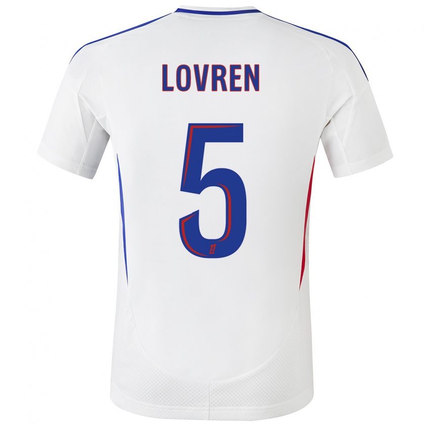 Kandiny Heren Dejan Lovren #5 Wit Blauw Thuisshirt Thuistenue 2024/25 T-Shirt