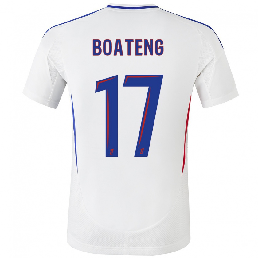 Kandiny Heren Jerome Boateng #17 Wit Blauw Thuisshirt Thuistenue 2024/25 T-Shirt