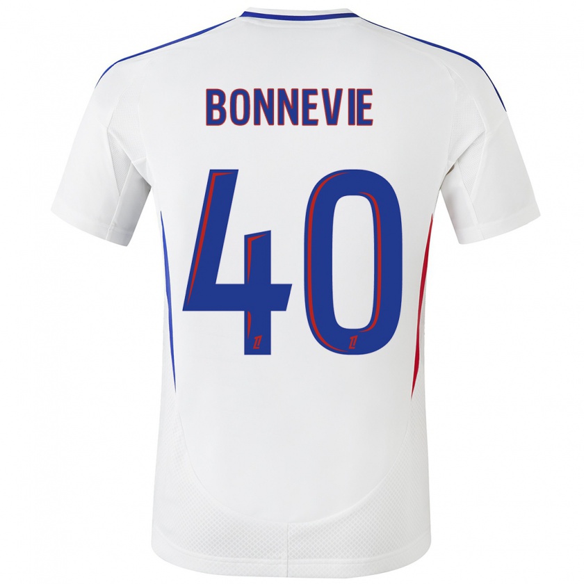 Kandiny Uomo Maglia Kayne Bonnevie #40 Bianco Blu Kit Gara Home 2024/25 Maglietta