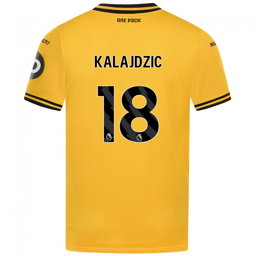 Kandiny Herren Sasa Kalajdzic #18 Gelb Heimtrikot Trikot 2024/25 T-Shirt Österreich