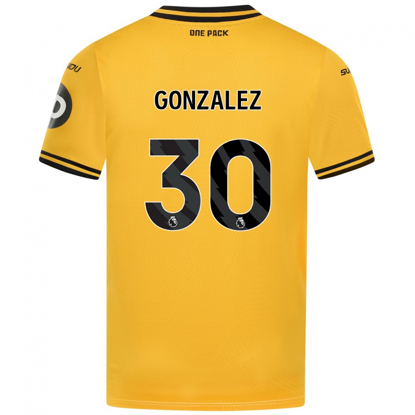 Kandiny Herren Enso González #30 Gelb Heimtrikot Trikot 2024/25 T-Shirt Österreich