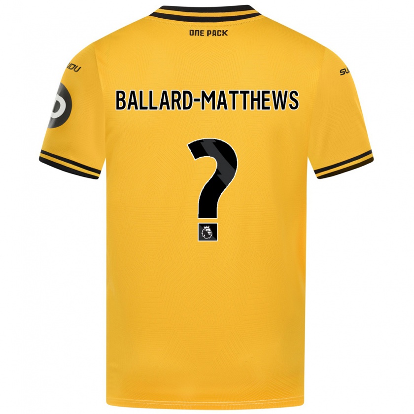 Kandiny Herren Emilio Ballard-Matthews #0 Gelb Heimtrikot Trikot 2024/25 T-Shirt Österreich