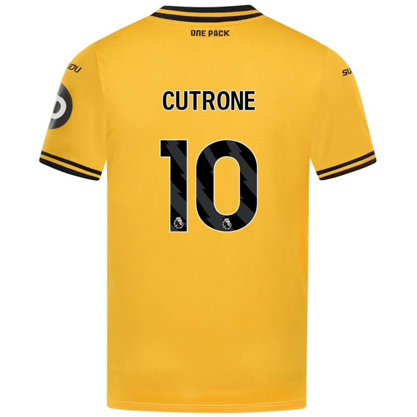 Kandiny Heren Patrick Cutrone #10 Geel Thuisshirt Thuistenue 2024/25 T-Shirt