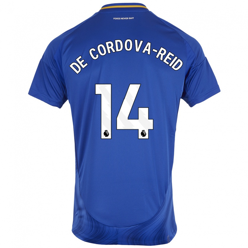 Kandiny Uomo Maglia Bobby De Cordova-Reid #14 Blu Bianco Kit Gara Home 2024/25 Maglietta