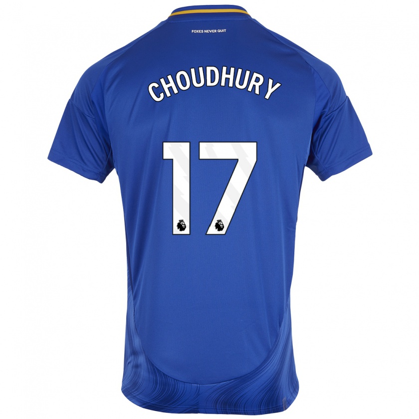 Kandiny Uomo Maglia Hamza Choudhury #17 Blu Bianco Kit Gara Home 2024/25 Maglietta