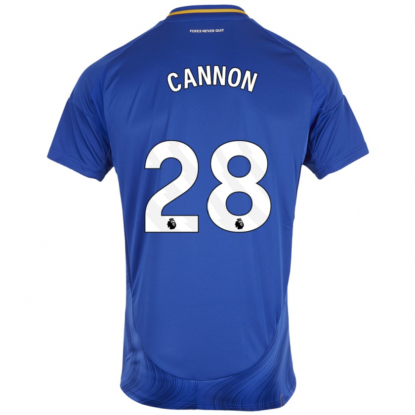 Kandiny Uomo Maglia Tom Cannon #28 Blu Bianco Kit Gara Home 2024/25 Maglietta