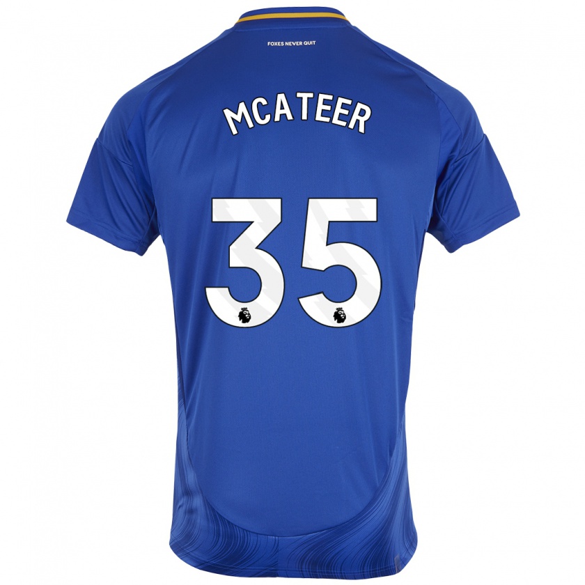 Kandiny Herren Kasey Mcateer #35 Blau Weiß Heimtrikot Trikot 2024/25 T-Shirt Österreich