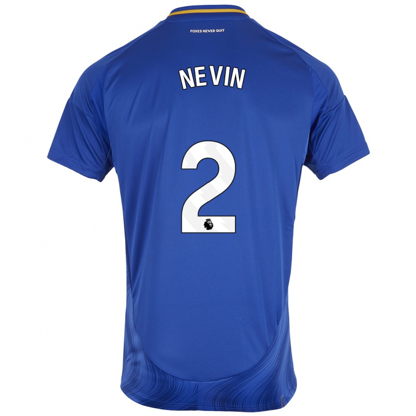 Kandiny Heren Courtney Nevin #2 Blauw Wit Thuisshirt Thuistenue 2024/25 T-Shirt