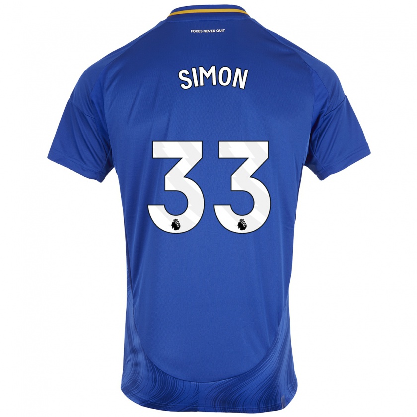 Kandiny Uomo Maglia Erin Simon #33 Blu Bianco Kit Gara Home 2024/25 Maglietta