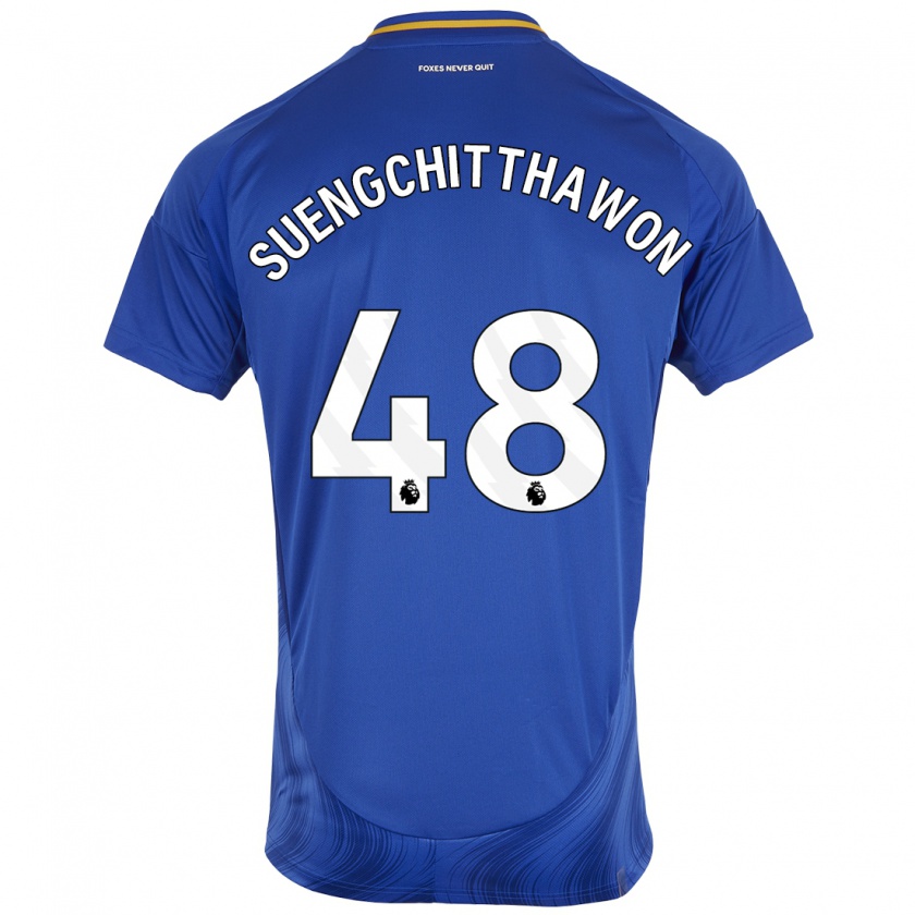 Kandiny Uomo Maglia Thanawat Suengchitthawon #48 Blu Bianco Kit Gara Home 2024/25 Maglietta