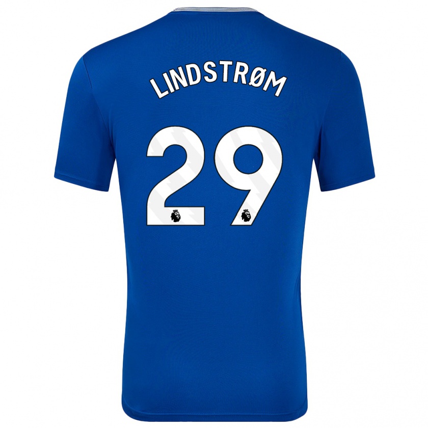 Kandiny Herren Jesper Lindstrøm #29 Blau Mit Heimtrikot Trikot 2024/25 T-Shirt Österreich