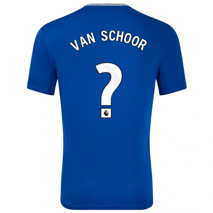 Kandiny Uomo Maglia Joshua Van Schoor #0 Blu Con Kit Gara Home 2024/25 Maglietta