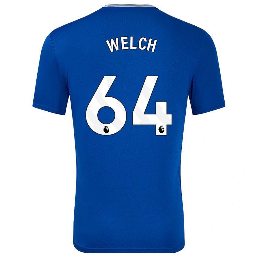 Kandiny Heren Reece Welch #64 Blauw Met Thuisshirt Thuistenue 2024/25 T-Shirt